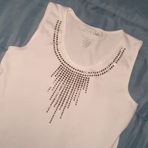What tank top with gold detailing